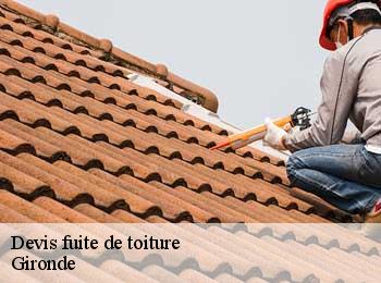 Devis fuite de toiture 33 Gironde  Couverture Mordon