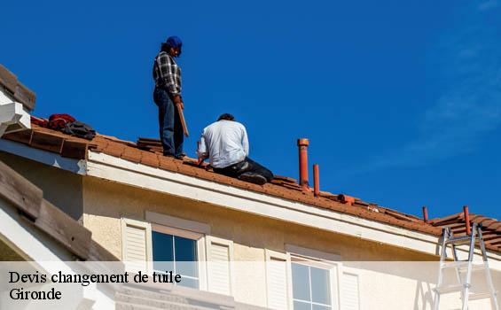Devis changement de tuile 33 Gironde  MM Rénovation toiture 33