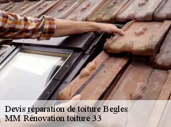 Devis réparation de toiture  begles-33130 MM Rénovation toiture 33