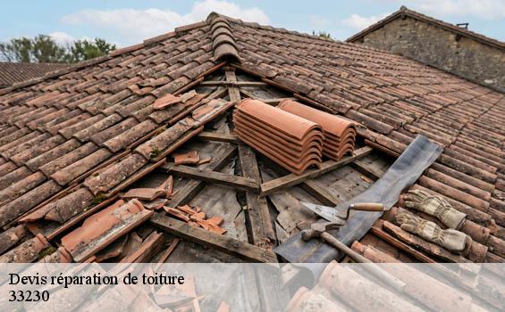 Devis réparation de toiture  maransin-33230 MM Rénovation toiture 33