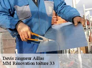 Devis zingueur  aillas-33124 MM Rénovation toiture 33