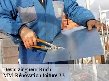 Devis zingueur  ruch-33350 MM Rénovation toiture 33