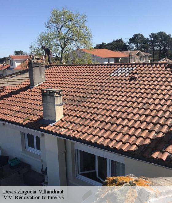 Devis zingueur  villandraut-33730 MM Rénovation toiture 33