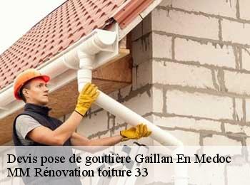 Devis pose de gouttière  gaillan-en-medoc-33340 MM Rénovation toiture 33