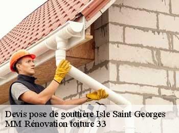 Devis pose de gouttière  isle-saint-georges-33640 MM Rénovation toiture 33