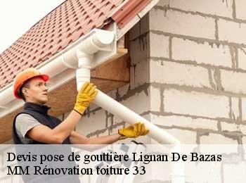 Devis pose de gouttière  lignan-de-bazas-33430 MM Rénovation toiture 33