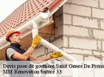 Devis pose de gouttière  saint-genes-de-fronsac-33240 MM Rénovation toiture 33