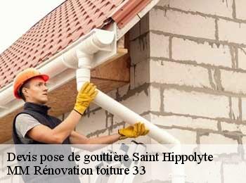 Devis pose de gouttière  saint-hippolyte-33330 MM Rénovation toiture 33