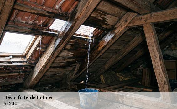 Devis fuite de toiture  pessac-33600 MM Rénovation toiture 33