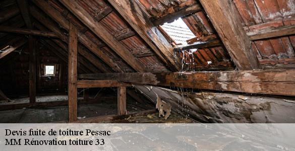 Devis fuite de toiture  pessac-33600 MM Rénovation toiture 33