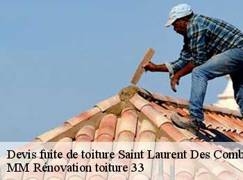 Devis fuite de toiture  saint-laurent-des-combes-33330 MM Rénovation toiture 33