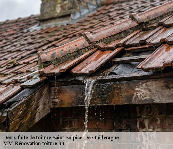 Devis fuite de toiture  saint-sulpice-de-guillerague-33580 MM Rénovation toiture 33
