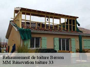 Rehaussement de toiture  berson-33390 MM Rénovation toiture 33