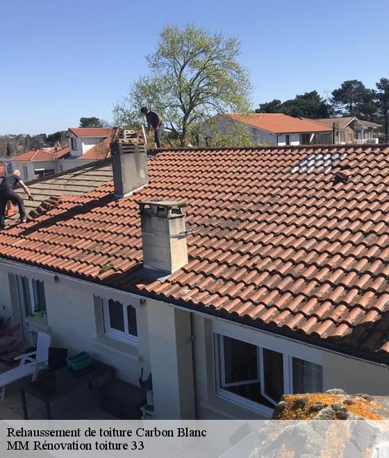 Rehaussement de toiture  carbon-blanc-33560 MM Rénovation toiture 33
