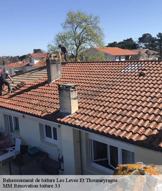 Rehaussement de toiture  les-leves-et-thoumeyrague-33220 MM Rénovation toiture 33