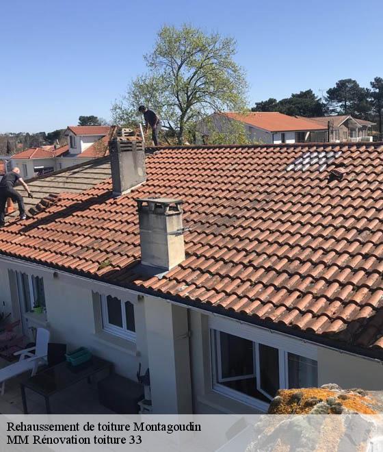 Rehaussement de toiture  montagoudin-33190 MM Rénovation toiture 33