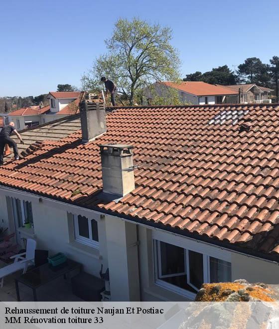Rehaussement de toiture  naujan-et-postiac-33420 MM Rénovation toiture 33