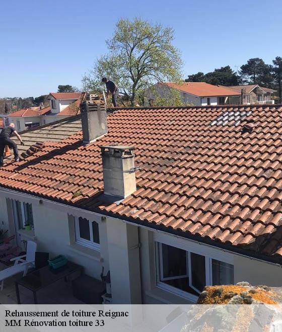 Rehaussement de toiture  reignac-33860 MM Rénovation toiture 33