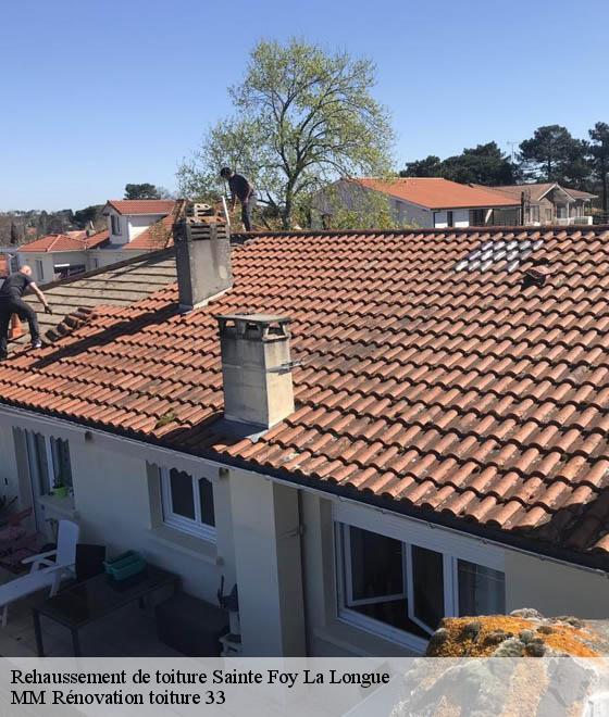 Rehaussement de toiture  sainte-foy-la-longue-33490 MM Rénovation toiture 33
