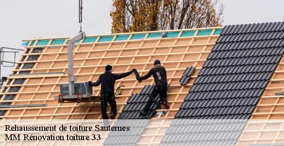 Rehaussement de toiture  sauternes-33210 MM Rénovation toiture 33