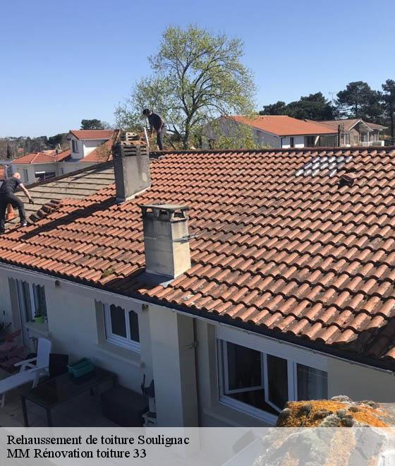 Rehaussement de toiture  soulignac-33760 MM Rénovation toiture 33