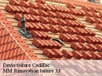 Devis toiture  cadillac-33410 MM Rénovation toiture 33