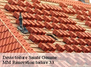 Devis toiture  sainte-gemme-33580 MM Rénovation toiture 33