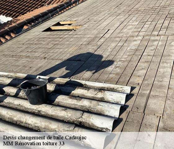 Devis changement de tuile  cadaujac-33140 MM Rénovation toiture 33
