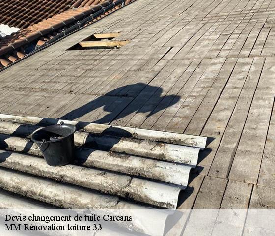 Devis changement de tuile  carcans-33121 MM Rénovation toiture 33