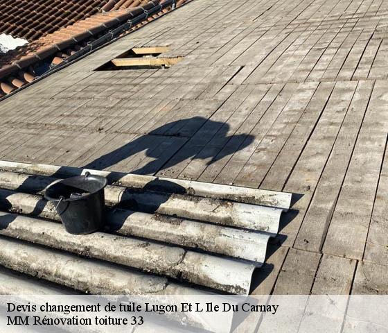 Devis changement de tuile  lugon-et-l-ile-du-carnay-33240 MM Rénovation toiture 33