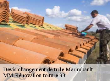 Devis changement de tuile  marimbault-33430 MM Rénovation toiture 33
