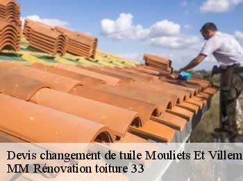 Devis changement de tuile  mouliets-et-villemartin-33350 MM Rénovation toiture 33