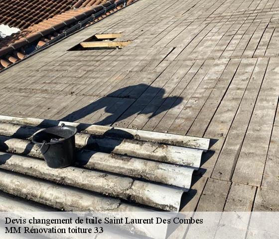 Devis changement de tuile  saint-laurent-des-combes-33330 MM Rénovation toiture 33