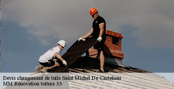 Devis changement de tuile  saint-michel-de-castelnau-33840 MM Rénovation toiture 33