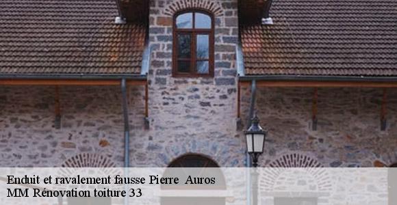 Enduit et ravalement fausse Pierre   auros-33124 MM Rénovation toiture 33