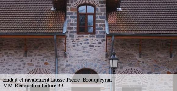 Enduit et ravalement fausse Pierre   brouqueyran-33124 MM Rénovation toiture 33