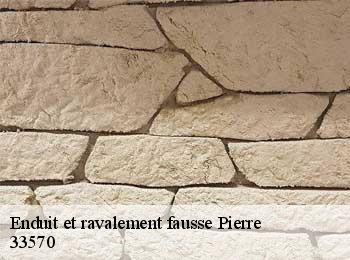 Enduit et ravalement fausse Pierre   francs-33570 MM Rénovation toiture 33