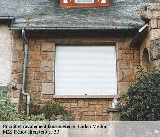 Enduit et ravalement fausse Pierre   ludon-medoc-33290 MM Rénovation toiture 33