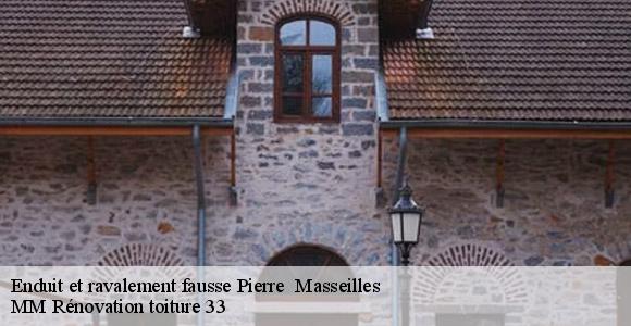 Enduit et ravalement fausse Pierre   masseilles-33690 MM Rénovation toiture 33