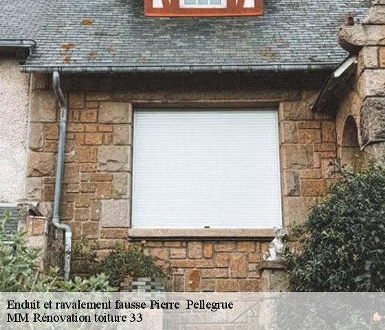 Enduit et ravalement fausse Pierre   pellegrue-33790 MM Rénovation toiture 33
