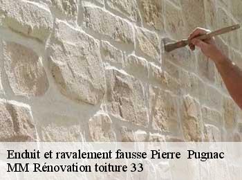 Enduit et ravalement fausse Pierre   pugnac-33710 MM Rénovation toiture 33