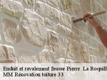 Enduit et ravalement fausse Pierre   la-roquille-33220 MM Rénovation toiture 33