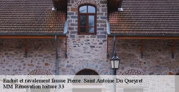 Enduit et ravalement fausse Pierre   saint-antoine-du-queyret-33790 MM Rénovation toiture 33