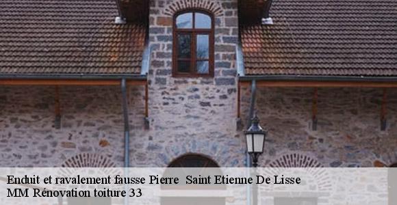 Enduit et ravalement fausse Pierre   saint-etienne-de-lisse-33330 MM Rénovation toiture 33