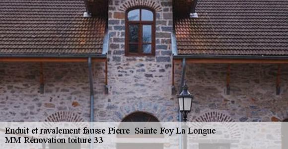 Enduit et ravalement fausse Pierre   sainte-foy-la-longue-33490 MM Rénovation toiture 33
