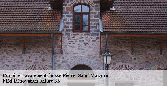Enduit et ravalement fausse Pierre   saint-macaire-33490 MM Rénovation toiture 33