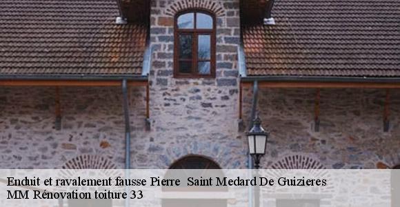 Enduit et ravalement fausse Pierre   saint-medard-de-guizieres-33230 MM Rénovation toiture 33