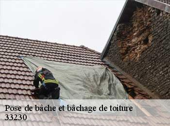 Pose de bâche et bâchage de toiture  abzac-33230 MM Rénovation toiture 33