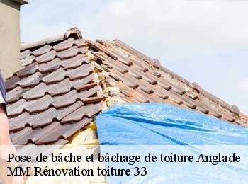 Pose de bâche et bâchage de toiture  anglade-33390 MM Rénovation toiture 33