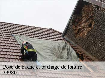 Pose de bâche et bâchage de toiture  audenge-33980 MM Rénovation toiture 33